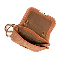 Nicole Miller Straw Shoulder Bag