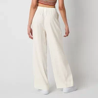 Arizona Linen Womens Low Rise Straight Drawstring Pant - Juniors