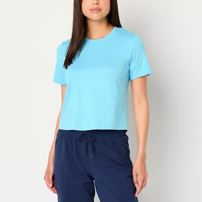 Xersion Everyday Womens Crew Neck Short Sleeve Quick Dry Active T-Shirt