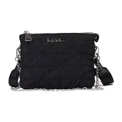 Nicole Miller Nylon Triple Compartment Crossbody Bag