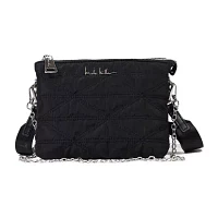 Nicole Miller Nylon Triple Compartment Crossbody Bag