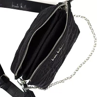 Nicole Miller Nylon Triple Compartment Crossbody Bag