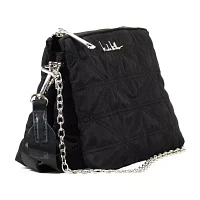 Nicole Miller Nylon Triple Compartment Crossbody Bag