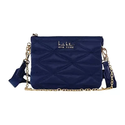 Nicole Miller Nylon Triple Compartment Crossbody Bag