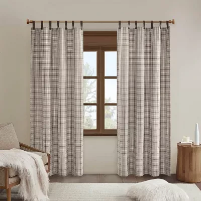 Madison Park Salford 50"W X 84"L Tab Top Light-Filtering Single Curtain Panel