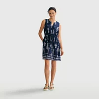 St. John's Bay Womens Sleeveless Shift Dress