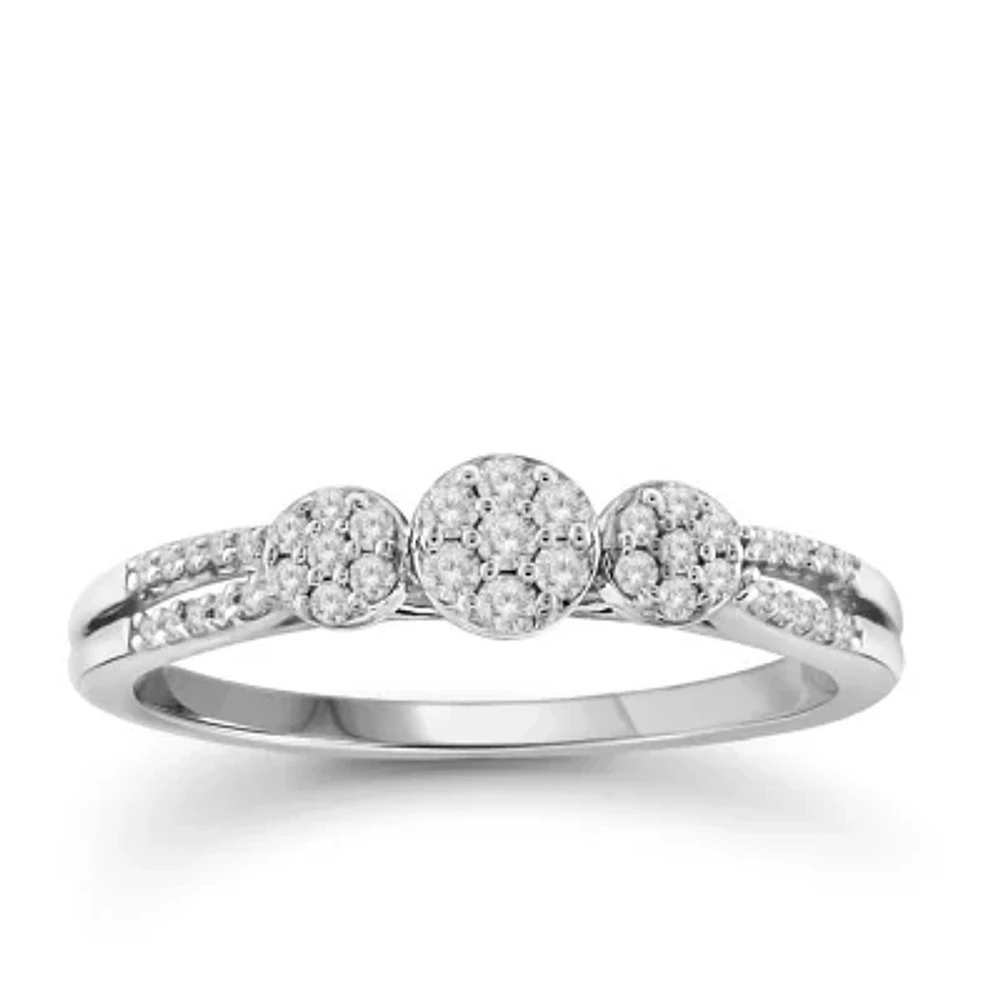 1/ CT. T.W. Diamond 10K White Gold Ring