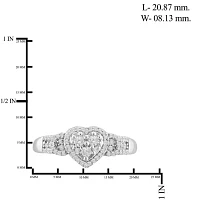 1/4 CT. T.W. Diamond 10K Gold Heart Ring