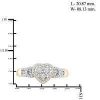 1/4 CT. T.W. Diamond 10K Gold Heart Ring