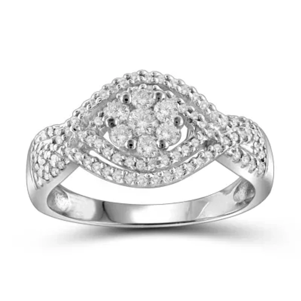 1/2 CT. T.W. Diamond 10K White Gold Ring