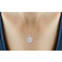 1/2 CT. T.W. Diamond 10K White Gold Heart Pendant Necklace