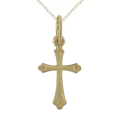 Children's 14K Gold Cross Pendant Necklace