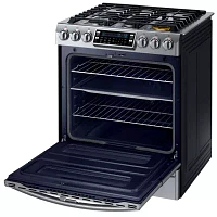 Samsung 5.8 cu. ft. Chef Collection Slide-In Dual Fuel Range with Flex Duo™  Oven and Dual Door