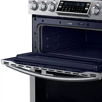 Samsung 5.8 cu. ft. Chef Collection Slide-In Dual Fuel Range with Flex Duo™  Oven and Dual Door