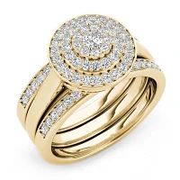 Womens / CT. T.W. Natural White Diamond 10K Gold Round Bridal Set