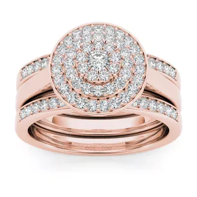 Womens / CT. T.W. Natural White Diamond 10K Rose Gold Round Bridal Set