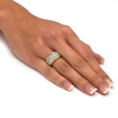 Womens 1 1/4 CT. T.W. White Cubic Zirconia 14K Gold Over Brass Cocktail Ring