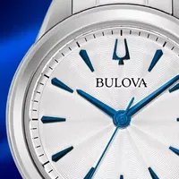 Bulova Sutton Womens Silver Tone Stainless Steel Bracelet Watch 96l285