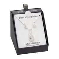 Sparkle Allure 2-pc. Cubic Zirconia Pure Silver Over Brass Infinity Jewelry Set