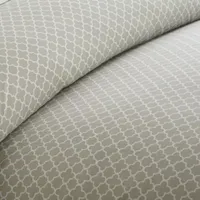 Casual Comfort Premium Ultra Soft Quatrefoil Pattern Duvet Cover Set