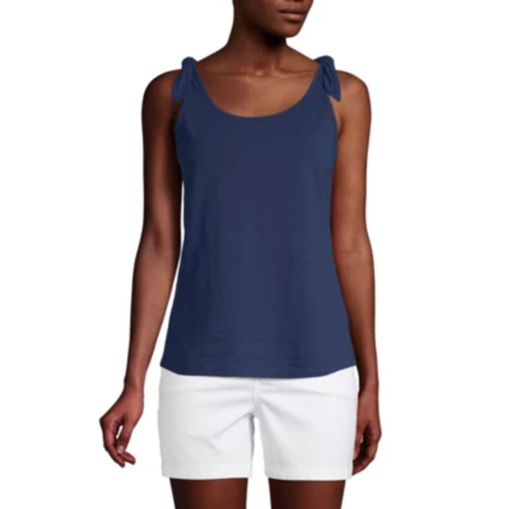 St. John's Bay Womens Round Neck Sleeveless Tank Top