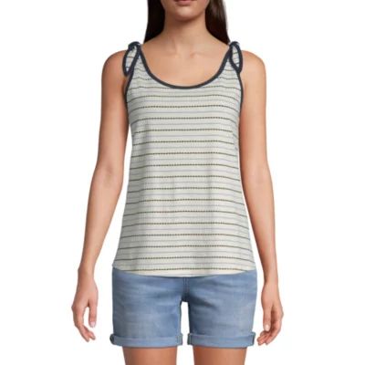 St. John's Bay Womens Round Neck Sleeveless Tank Top