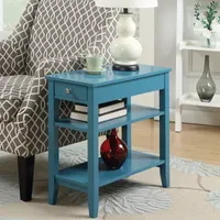 American Heritage 3-Tier End Table with Drawer