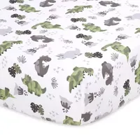 The Peanutshell 2-pc. Dinosaurs Crib Sheet