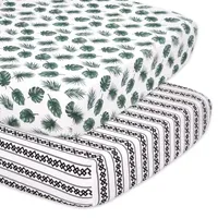 The Peanutshell Botanical 2-pc. Floral Crib Sheet