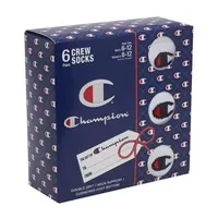 Men's Champion Gift Box of 6pk Crew Socks