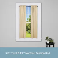 Kenney Twist & Fit 5/8 Tension Curtain Rod