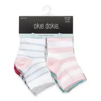 Okie Dokie Toddler Girls 6 Pair Quarter Socks