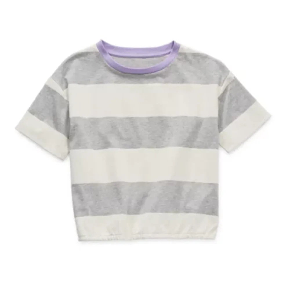 Thereabouts Little & Big Girls Round Neck Short Sleeve T-Shirt