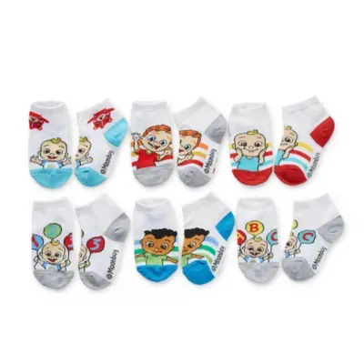 Cocomelon Toddler Boys 6 Pair Quarter Ankle Socks