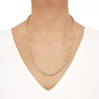 10K Gold Inch Hollow Rope Chain Necklace