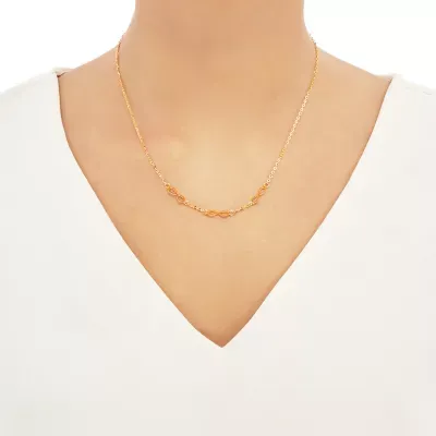 14K Gold 22 Inch Solid Link Chain Necklace
