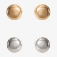 14K Gold Ball Earring Set