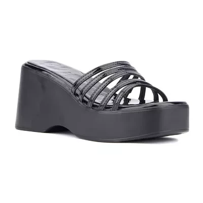 Olivia Miller Womens Dreamer Wedge Sandals