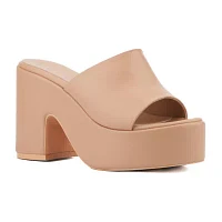 Olivia Miller Womens Crush Heeled Sandals