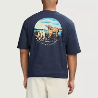 IZOD Big and Tall Saltwater Mens Crew Neck Short Sleeve Classic Fit Graphic T-Shirt