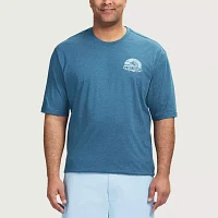 IZOD Big and Tall Saltwater Mens Crew Neck Short Sleeve Classic Fit Graphic T-Shirt