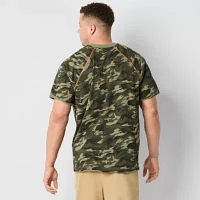 Walker Hayes for JCPenney French Terry Camo Mens Big and Tall Crew Neck Short Sleeve T-Shirt