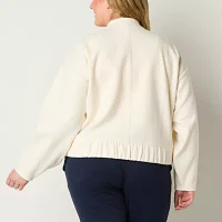 Stylus Lightweight Womens Plus Bomber Jacket