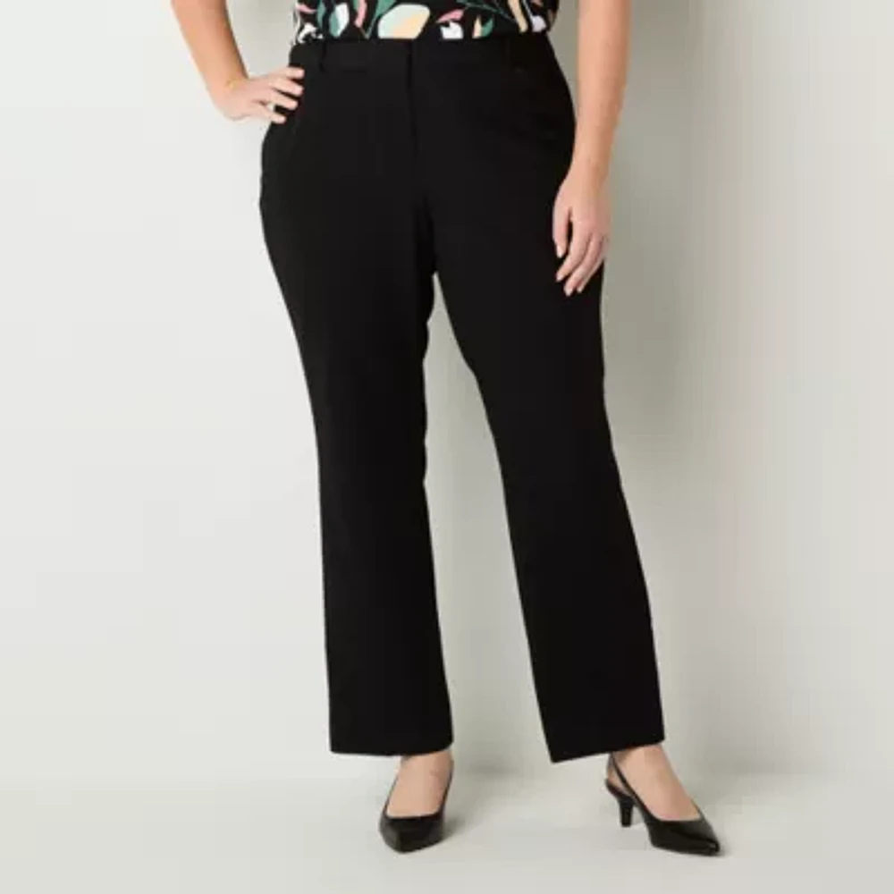 Liz Claiborne Audra Curvy Fit Straight Trouser