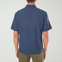 Smiths Workwear Breezy Performance Mens Regular Fit Short Sleeve Button-Down Shirt