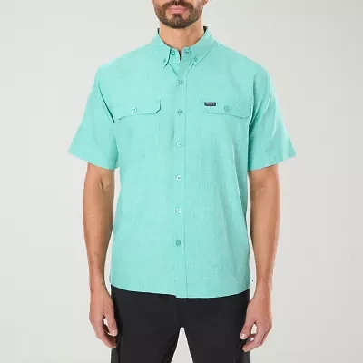 Smiths Workwear Breezy Performance Mens Regular Fit Short Sleeve Button-Down Shirt