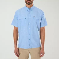 Smiths Workwear Breezy Performance Big and Tall Mens Regular Fit Short Sleeve Button-Down Shirt