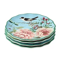 Certified International Flora 4-pc. Ceramic Appetizer Plate
