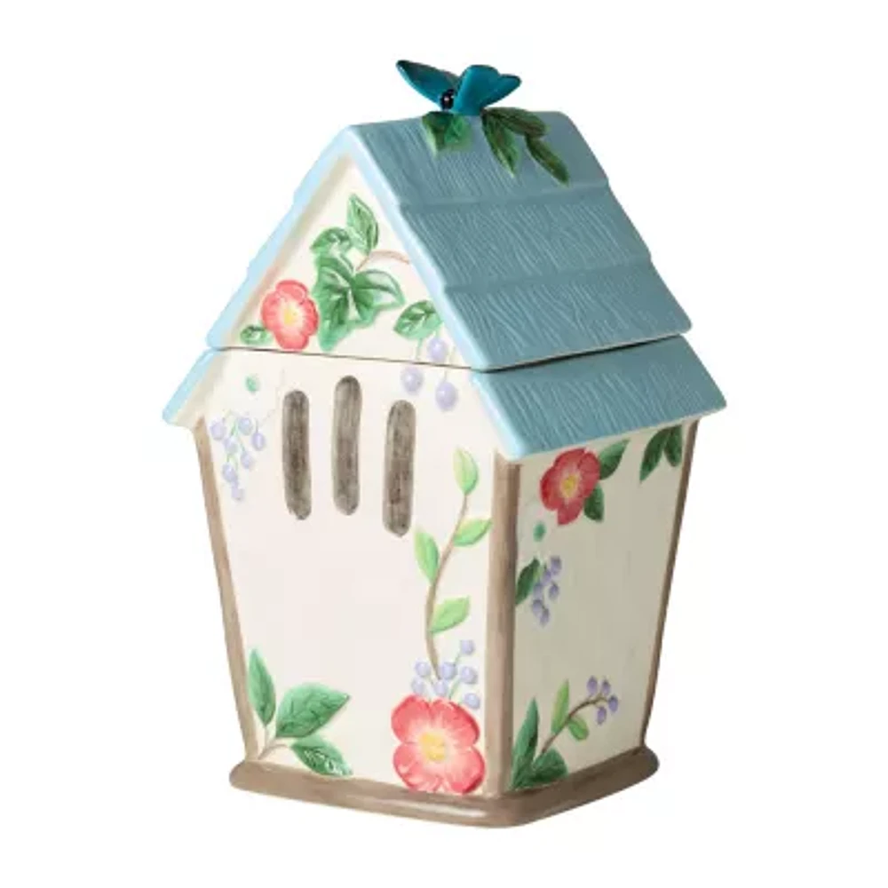 Certified International Flora Dishwasher Safe Ceramic Cookie Jar