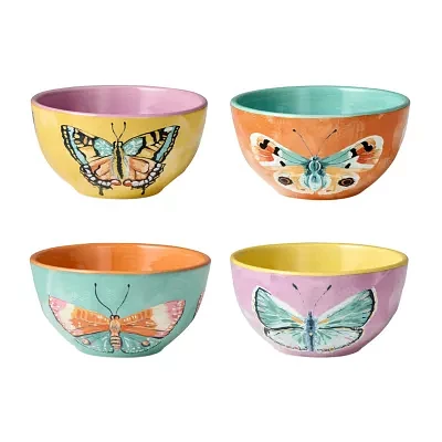 Certified International Butterflies 4-pc. Ceramic Ice Cream Bowl